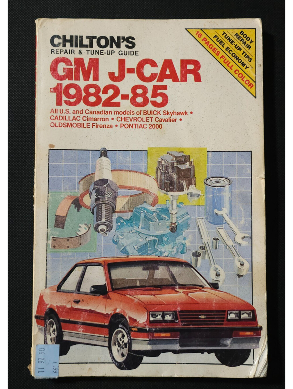 Chilton's GM J-CAR 1982-85 Repair Tune-Up Manual Skyhawk Cimarron Cavalier Fire